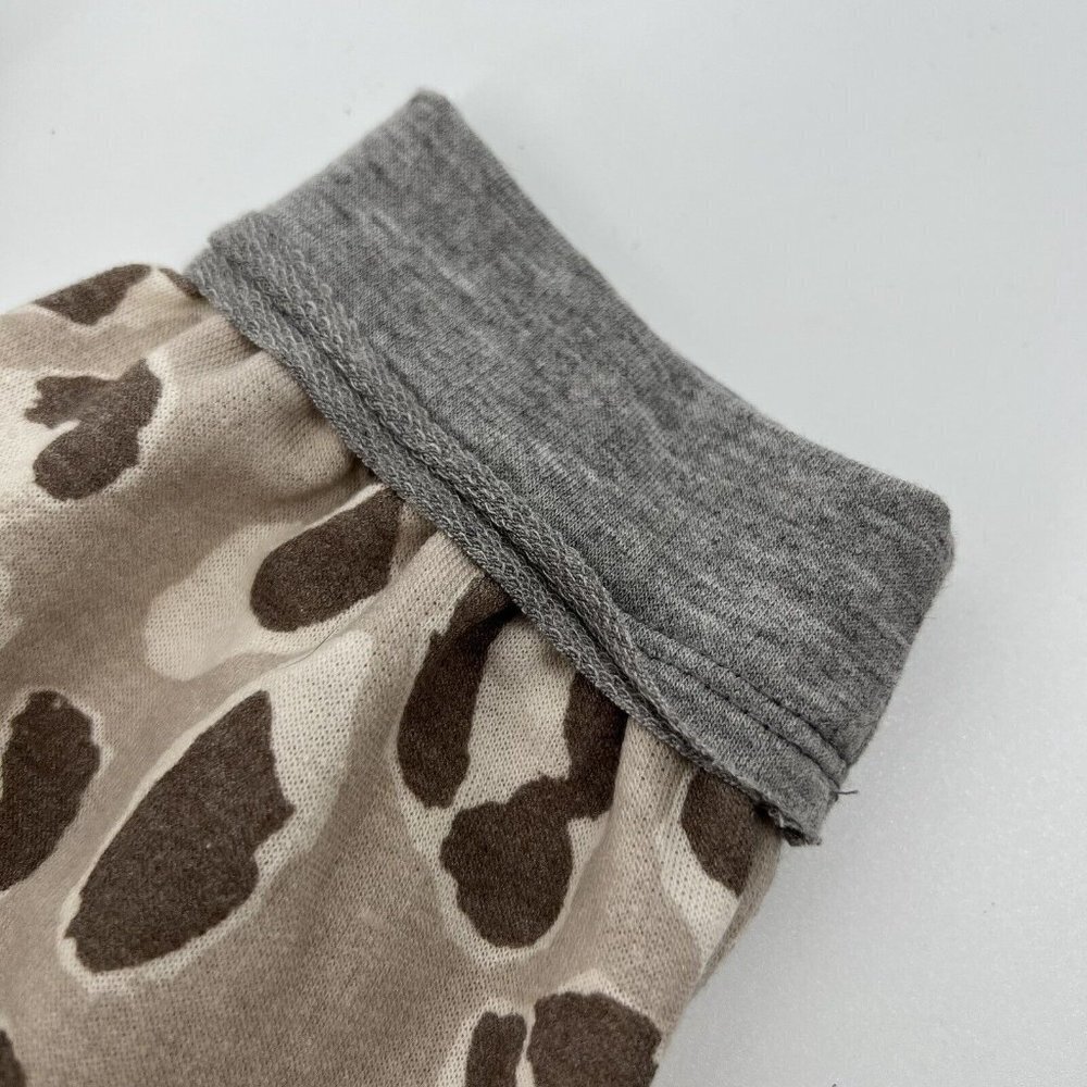 New Gilli Top Size M Light Taupe Leopard Pull Over Long Sleeve Oversized Knotted - Picture 8 of 8